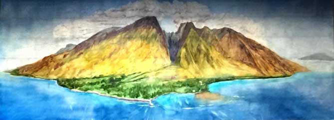 Painting by Gabriel Burchman: Olowalu