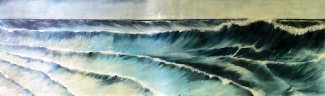 Painting by Gabriel Burchman: Stormy Cove