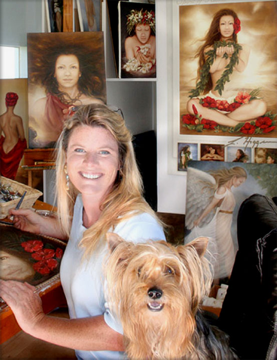 Lori Higgins in her studio