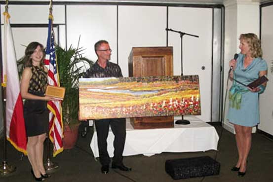 Roman Czerwinski's art in the Polish Consulate of Los Angeles